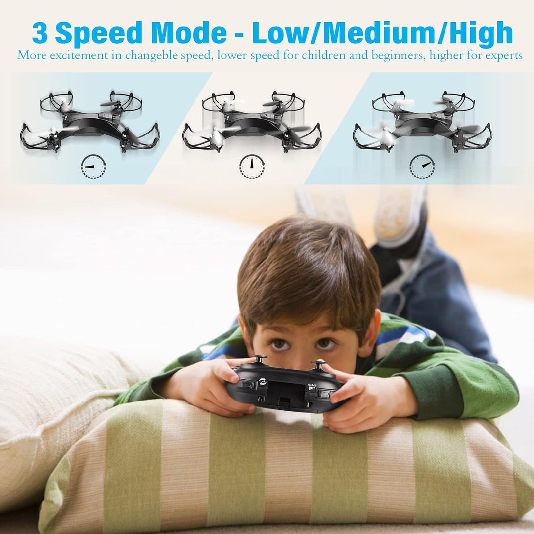tech rc Mini Drohne mit HD Kamera FPV RC Drone mit 2 Akkus 2.4Ghz Ferngesteuerte Quadrocopter Anfäng
