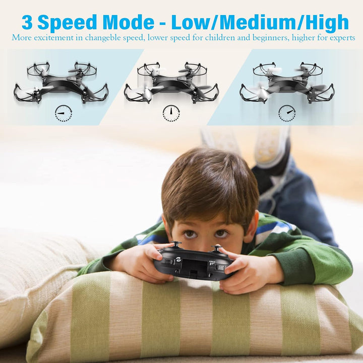 tech rc Mini Drohne mit HD Kamera FPV RC Drone mit 2 Akkus 2.4Ghz Ferngesteuerte Quadrocopter Anfäng