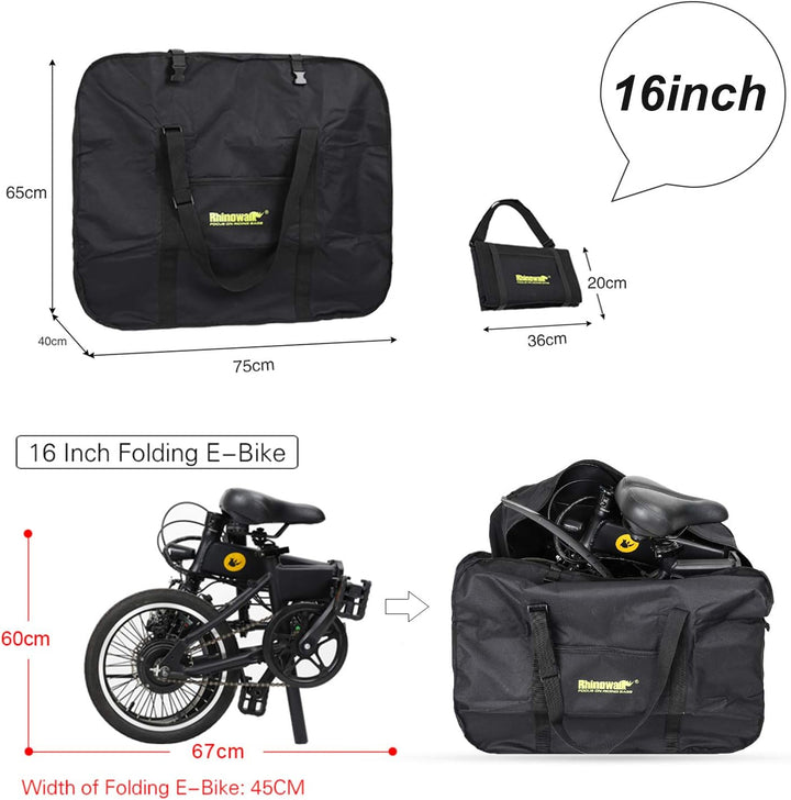 Rhinowalk 14-20 Inch Fahrrad Transporttasche Wasserdicht Klapprad Tasche Tragetasche Faltrad Transpo