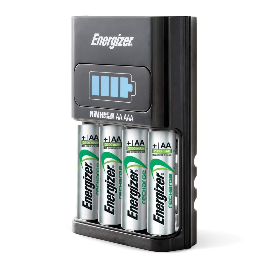 Energizer Recharge 1-Stunden Akku Ladegerät für wiederaufladbare Batterien der Grössen AA und AAA 1-