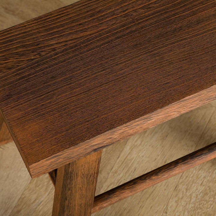 CARO-Möbel Sitzhocker ROSAL Dunkelbraun - Hocker aus Paulowina Holz mit rechteckiger Form, Tritthock