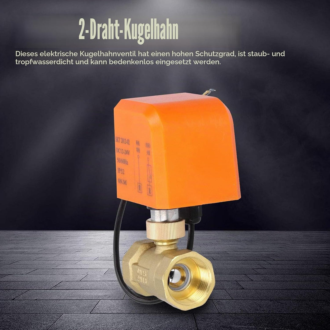 Motorisiertes Kugelhahnventil, elektrisches 2-Wege-Kugelhahnventil, DC 12V 24V DN25 2-Draht-motorisi