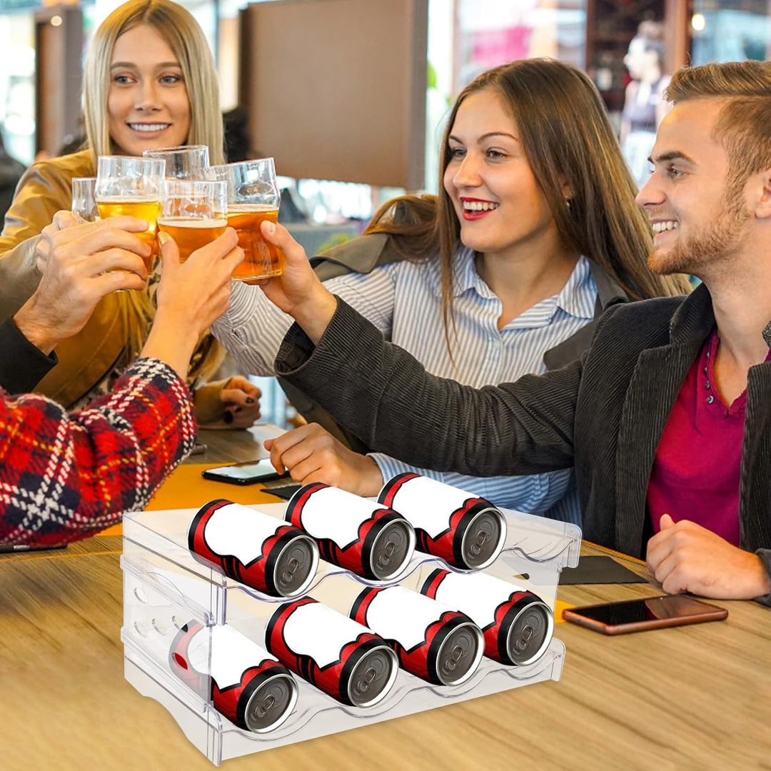 Dokeno Flaschen-Organizer, 2-stufig Erweiterbar Stapelbares Weinregal, Flaschenhalter für Kühlschran