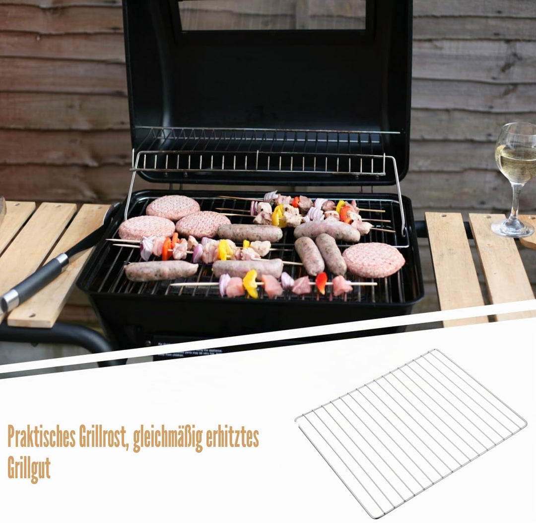 Gittermatte 30 X 25 cm Grillrost Aus Edelstahl Robuste Konstruktion Für Gleichmässiges Garen Einfach