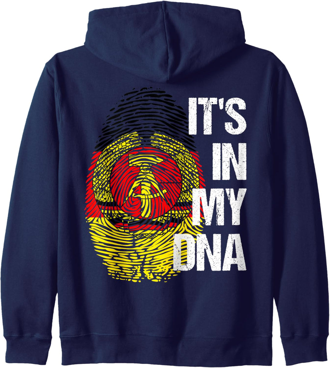 DDR Flagge Deutsche DNA Erbe Wurzeln Stolz Fahne DDR Kapuzenjacke