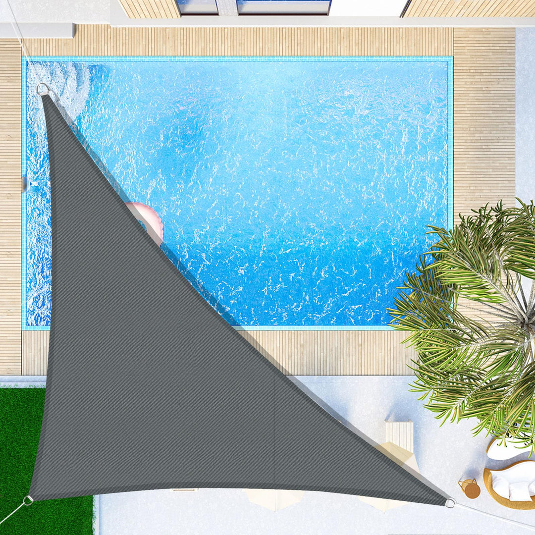 SUNNY GUARD Sonnensegel Dreieck 5x5x7m Wasserdicht Sonnenschutz Wetterschutz Segel Baldachin UV Schu
