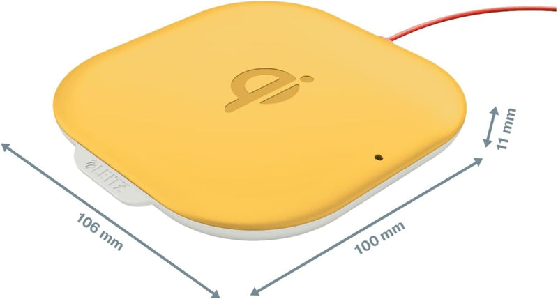 Leitz Kabelloses Qi-Induktionsladegerät, Warmes Gelb, Cosy-Serie, 64790019, Warmes Gelb