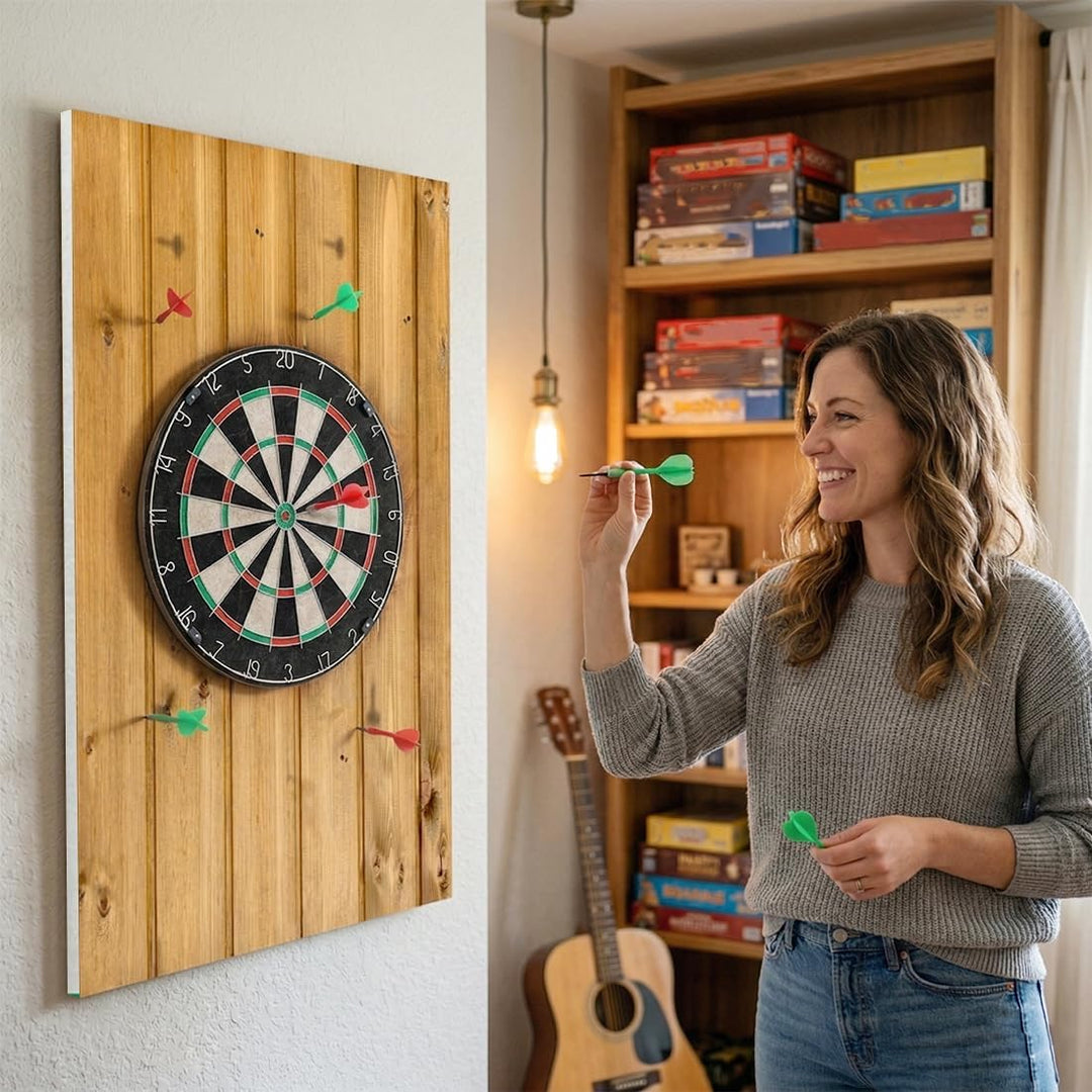 Dartscheibe Wandschutz aus Holzmaserung, Selbstklebendes Filz Surround Board, Gespleisste Wandfliese