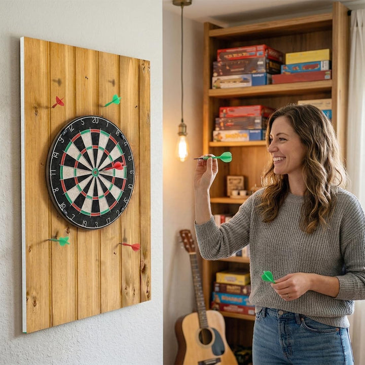 Dartscheibe Wandschutz aus Holzmaserung, Selbstklebendes Filz Surround Board, Gespleisste Wandfliese
