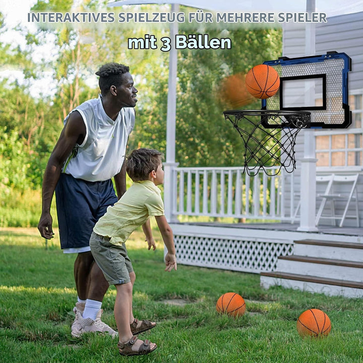 QDRAGON Mini Basketballkorb Kinder, Basketballkorb fürs Zimmer, mit 3 Bällen/Inflator, für Schlafzim