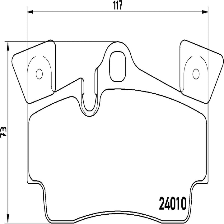 Brembo P 85 088 Bremsbelagsatz, Scheibenbremse - (4-teilig)