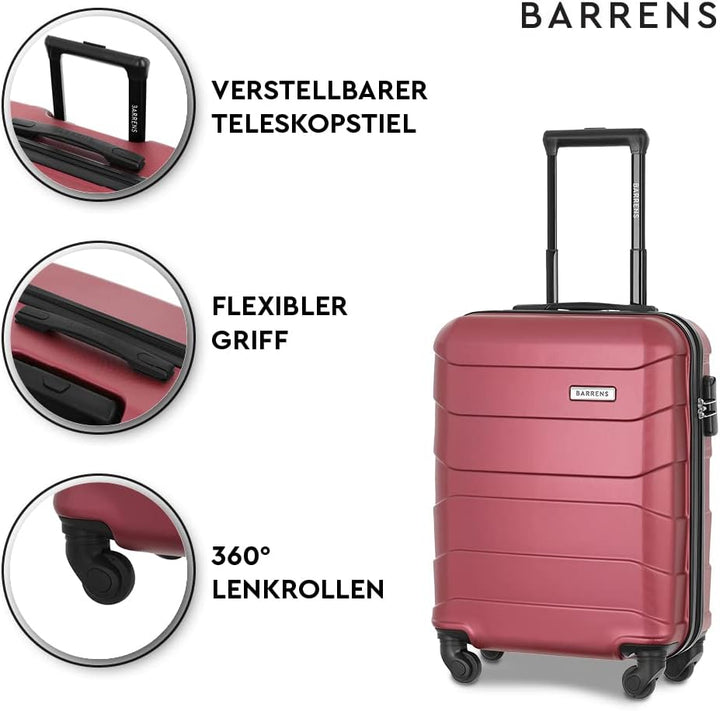 BARRENS Kabinenkoffer | Kabinengepäck | 55x40x20cm | 34 L | ABS-Material | Chiffrierschloss Reisekof