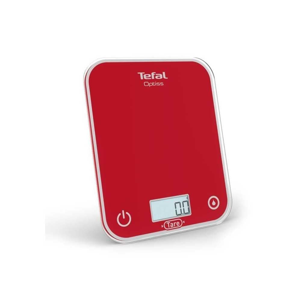 Tefal, Optisss BC50U3V0 Elektronische Küchenwaage, leicht ablesbares Display, kratzfest, Kapazität 5
