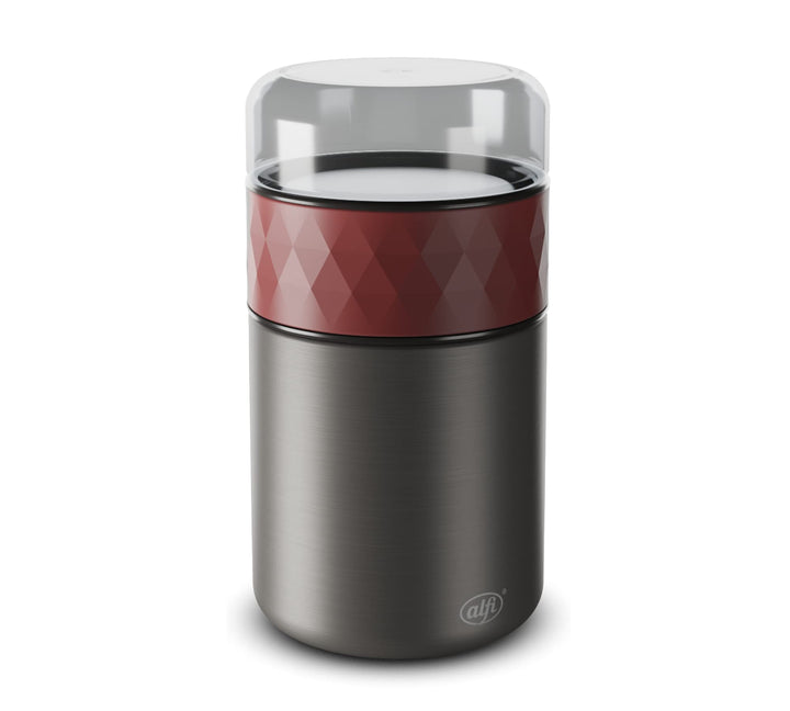 alfi ENDLESS FOOD MUG 500ml, med. red, Thermobehälter für Essen Edelstahl mit Snackpot, 3-teilig, Is