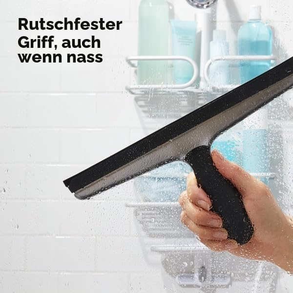 OXO Good Grips Abzieher aus Edelstahl | Flexible Klinge oder Silikonrand, einfache Wasserentfernung,