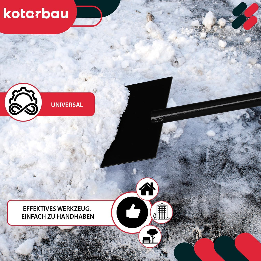 KOTARBAU® Eisschaber Metall Eisstösser mit Stiel 120 cm Eeisscharre Schwarz Eishacker Eisstösser Gar