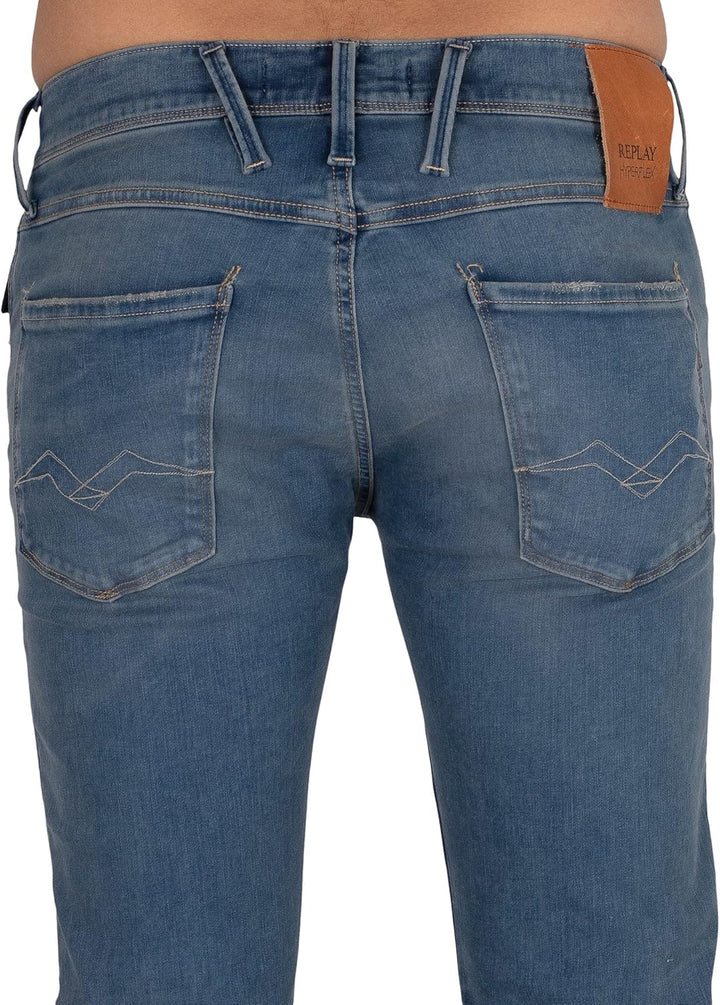 Replay Herren Jeans Anbass Slim-Fit mit Power Stretch 36W / 32L 94 Medium Blue, 36W / 32L 94 Medium
