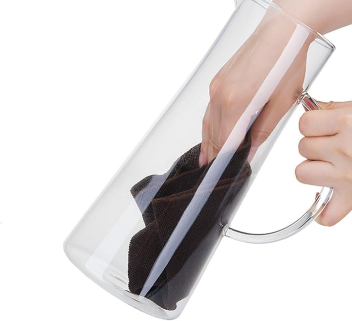 1,5 Liter Wasser Pitcher Obst Wasserkrug mit Edelstahl Deckel und Glas Teekanne mit Infuser 1500ML W