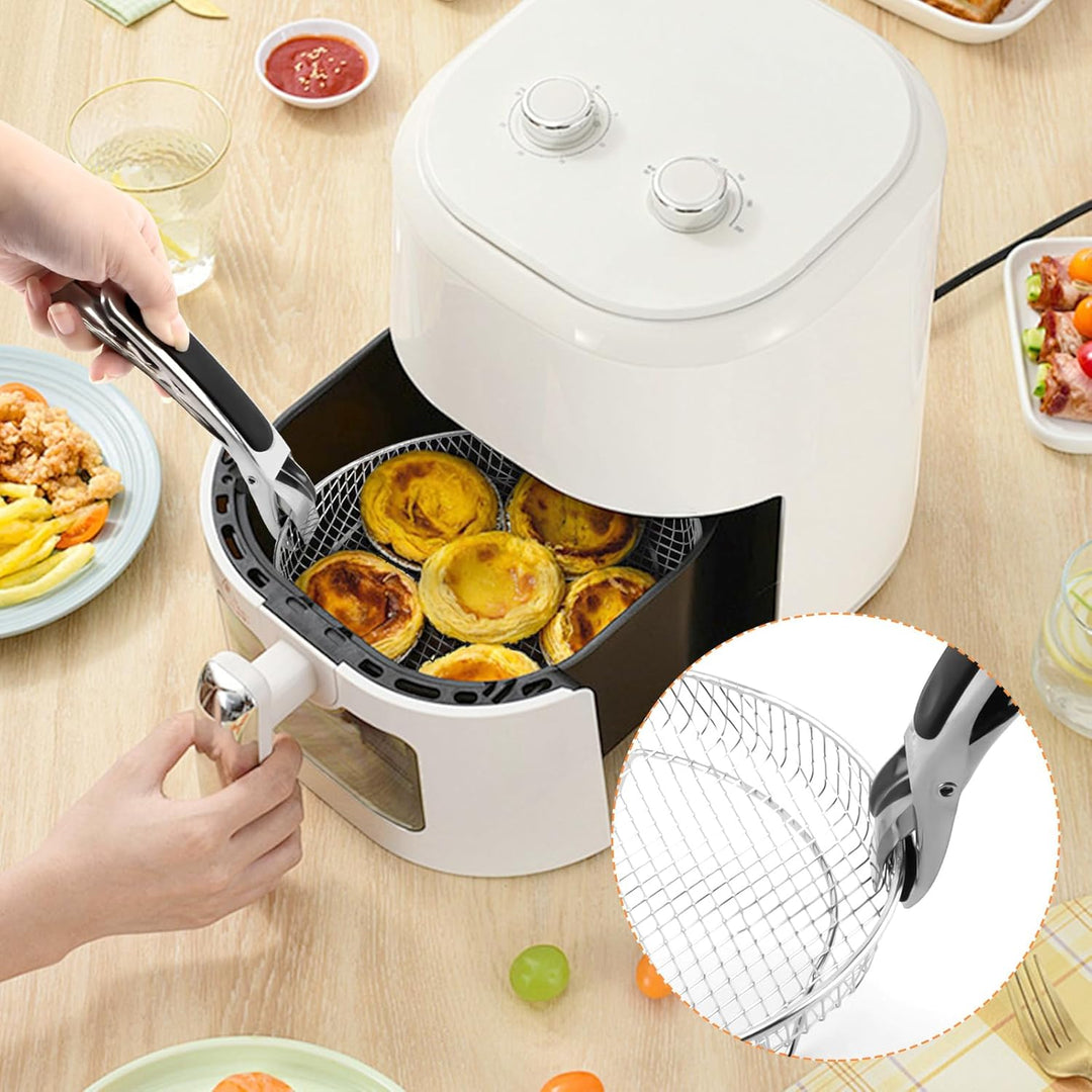 3 Stück Air Fryer Racks, Runder Air Fryer Stand, Heissluftfritteuse Zubehör, Luftfritteusen-Gestell,