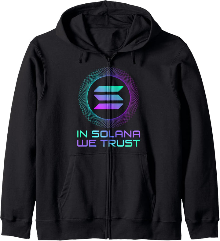 Solana SOL Coin In Solana We Trust | Lustige Solana Crypto Kapuzenjacke