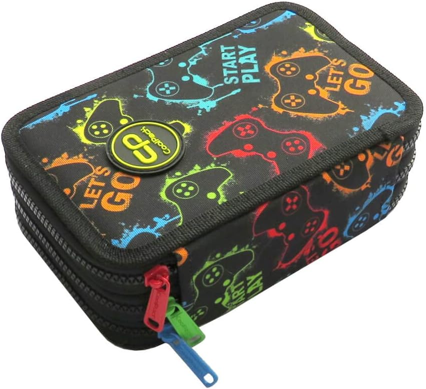 CoolPack XXL Federtasche, federmäppchen Junge, Federmappe Federmäppchen gross 44-teilig mit Aufnäher