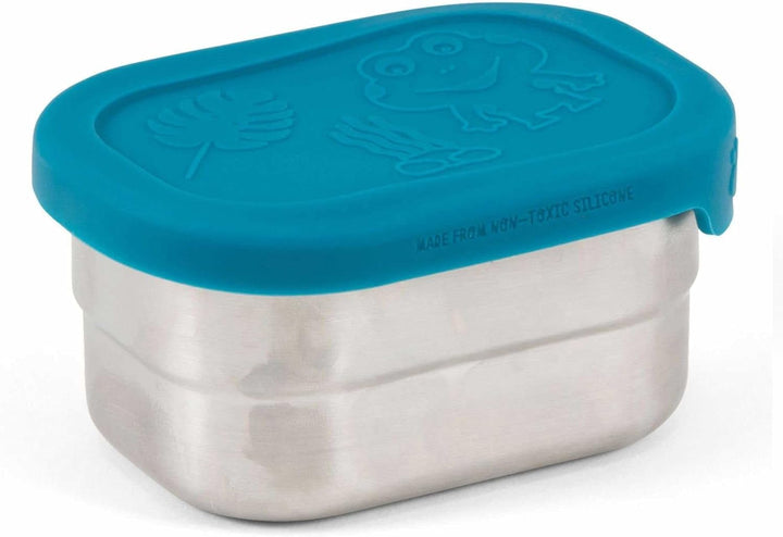 Affenzahn Edelstahl Brotdosen Set inkl. Snack-Box Silikon-Deckel BPA-frei Spülmaschinenfest Hai, Hai