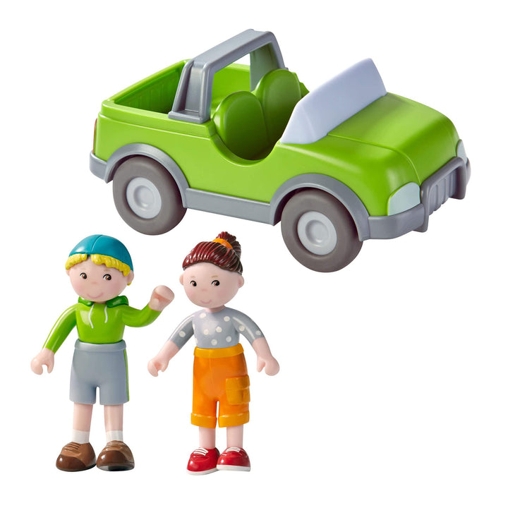 HABA 306703 - Little Friends Spielset Draussen unterwegs, Zubehör für Biegepuppe ab 3 Jahren