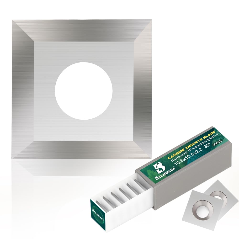 10 Stück HM Wendeplatten Wendemesser Ersatzklingen 10,5x10,5x2,2mm-35° Hartmetall Wendeschneidplatte