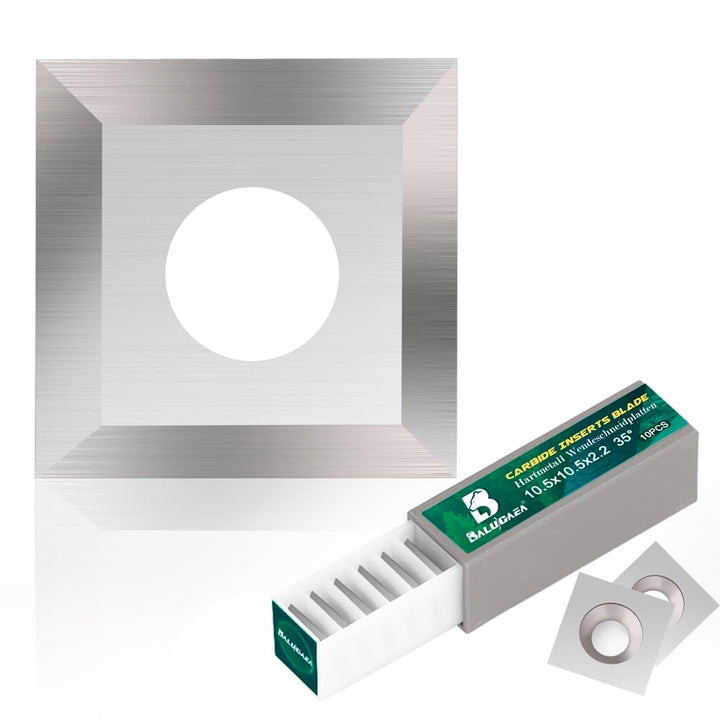 10 Stück HM Wendeplatten Wendemesser Ersatzklingen 10,5x10,5x2,2mm-35° Hartmetall Wendeschneidplatte