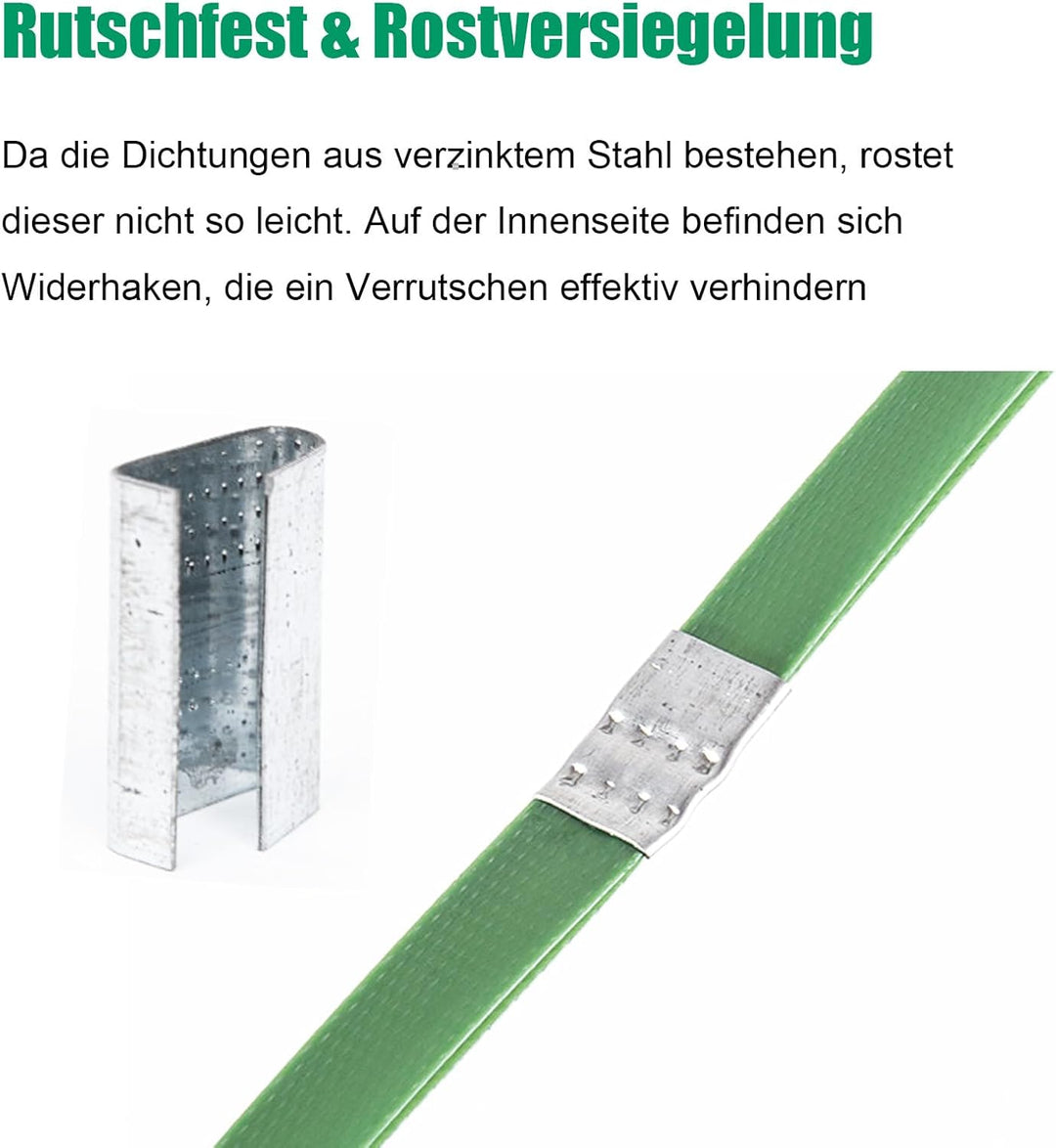 2000 Stück 13mm Verschlusshülsen für PP/PET Umreifungsband 2000pc1306, 2000pc1306