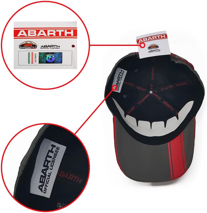 Abarth Gebogene Schirmmütze, Graugrün