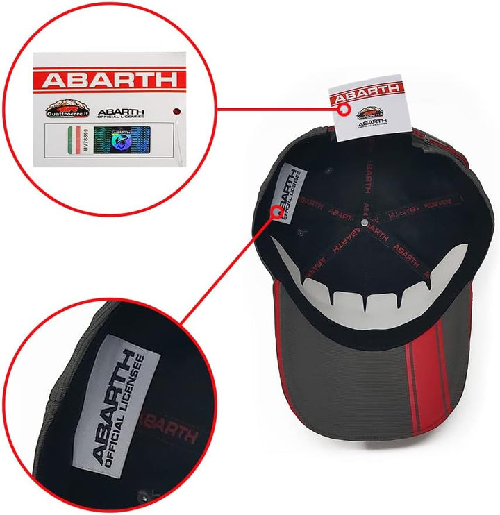 Abarth Gebogene Schirmmütze, Graugrün