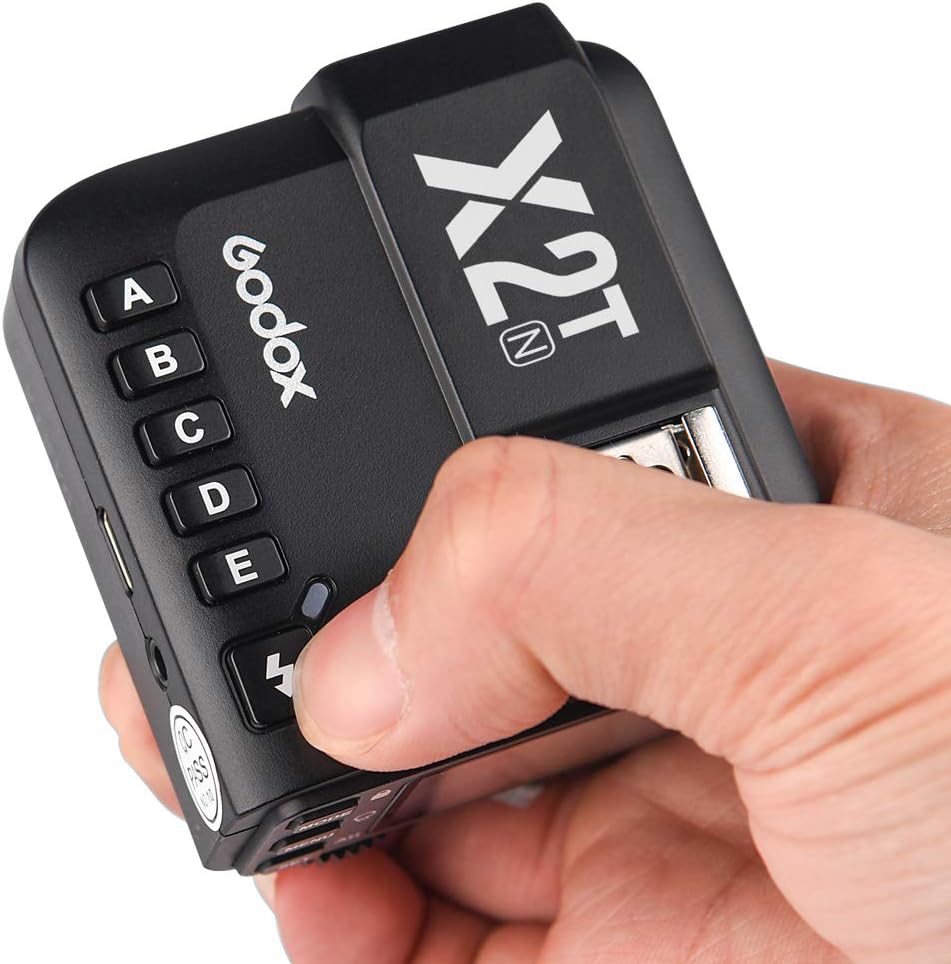 Godox X2T-N TTL 2.4G Kabelloser Blitzauslöser Kompatibel mit Nikon Kameras, High Speed HSS 1/8000s,