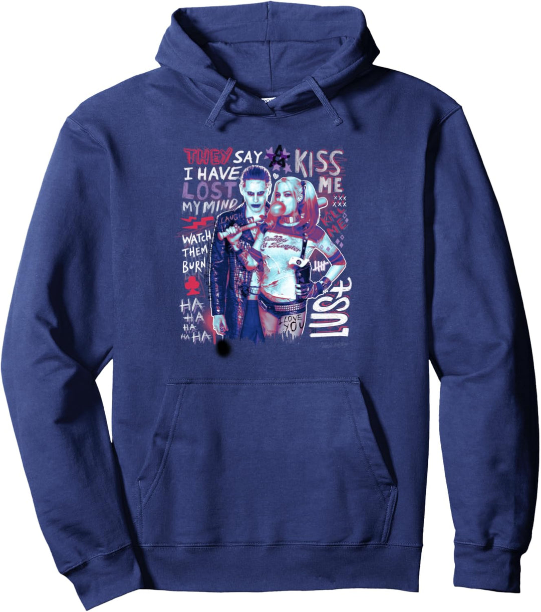Suicide Squad Harley and Joker Pullover Hoodie
