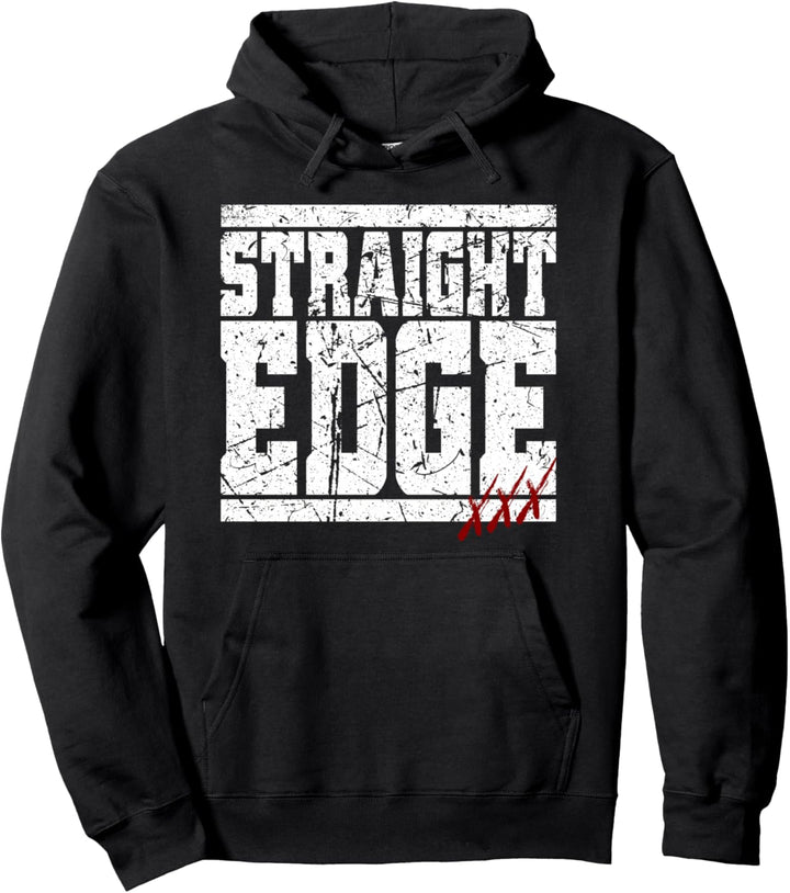 Straight Edge Forever Schriftzug Straight Edger For Life sXe Pullover Hoodie