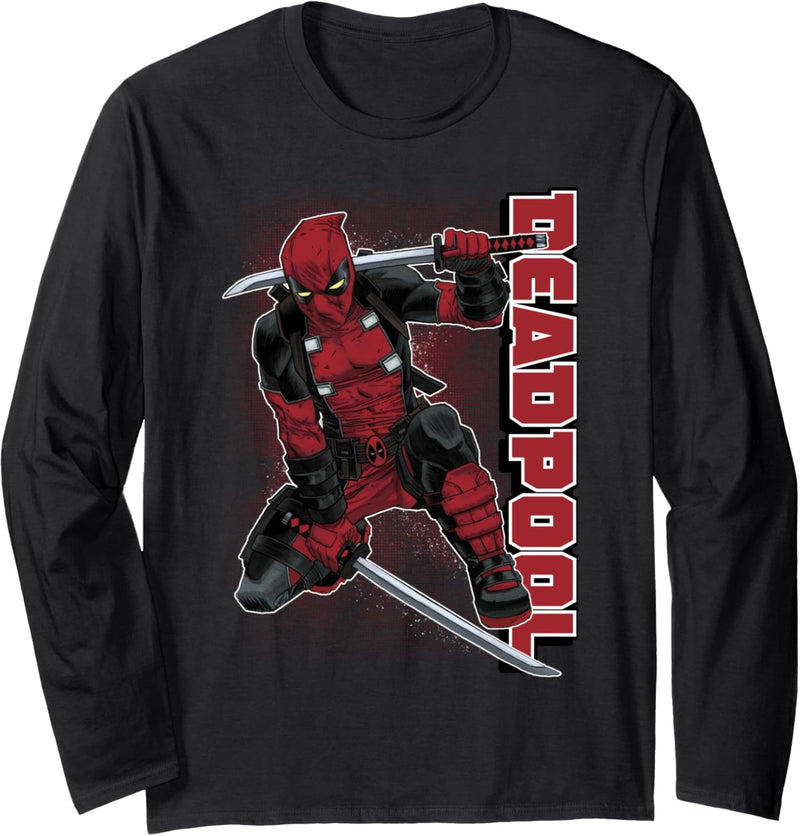 Marvel Deadpool Samuria Hero Stance Langarmshirt