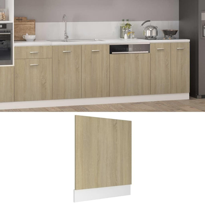 Geschirrspülerblende Sonoma-Eiche 59,5x3x67 cm Holz Küchenarbeitsplatte SpüLmaschine Teilintegriert
