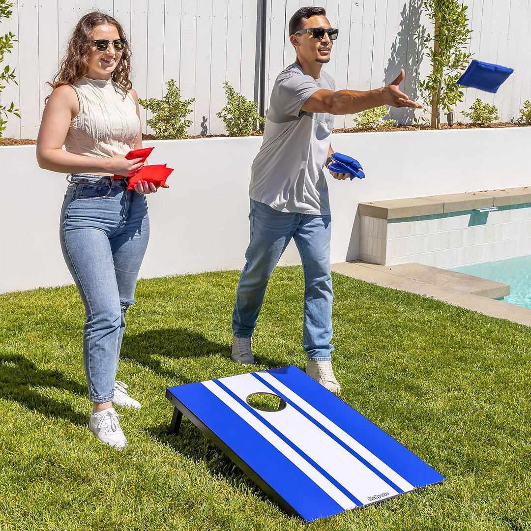 GoSports Classic Cornhole Set - Enthält 8 Sitzsäcke, Reisetasche und Spielregeln (Stilwahl) 90 x 60