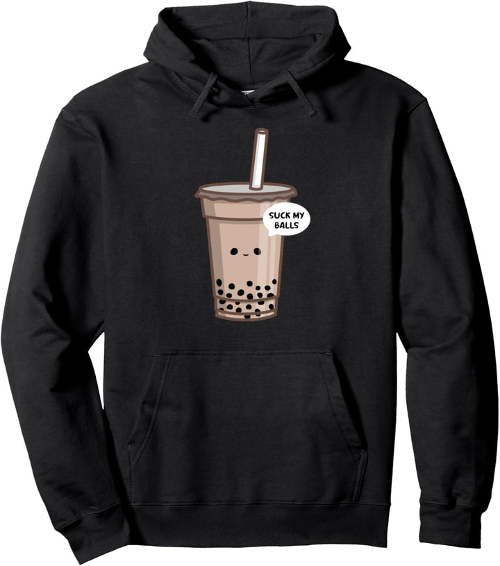Boba Tee Witz Suck My Balls Lustig Bubble Tea Pullover Hoodie