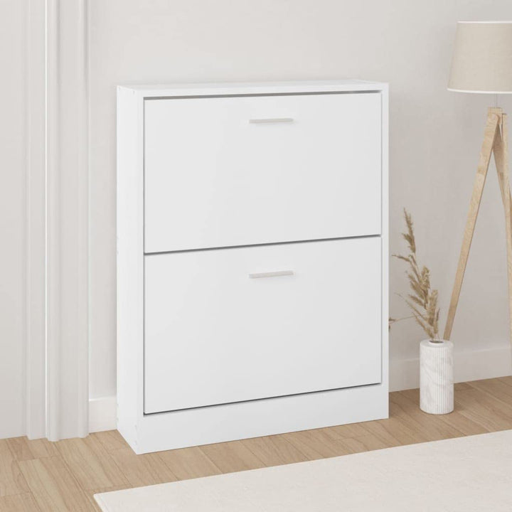 Schuhschrank Weiss 59x17x81 cm Holzwerkstoff, Schuhe Organizer, Schuhe Aufbewahrung, Schuhregal für