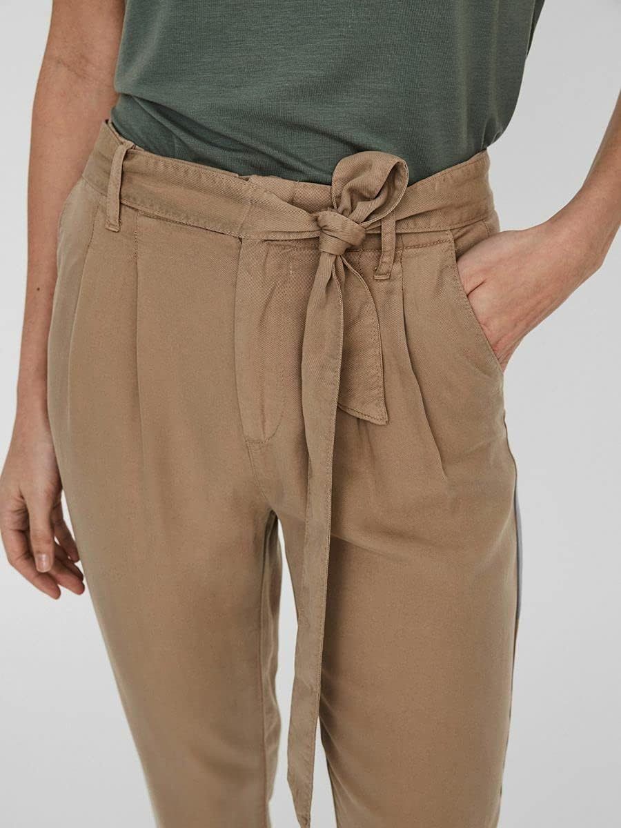 VERO MODA Female Hose VMMIA Hohe Taille Hose XL / 32L Silver Mink, XL / 32L Silver Mink