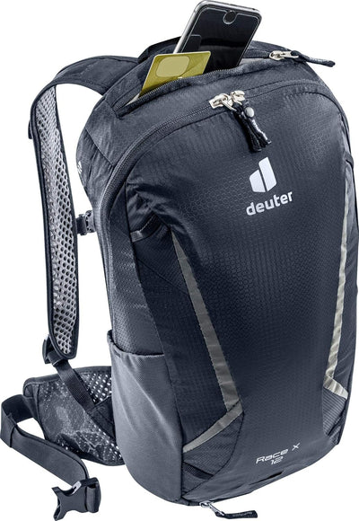 deuter Race X Fahrradrucksack (12 L) Schwarz, Schwarz