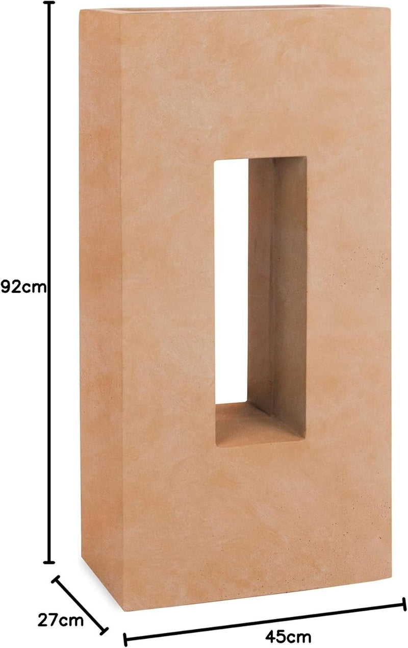 Pflanzwerk® Pflanzkübel Vista Terrakotta 92x45x27cm *Frostbeständiger Blumenkübel* *UV-Schutz* *Qual