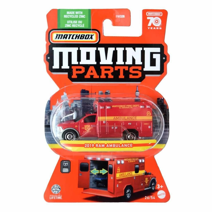 Matchbox 2019 Ram Krankenwagen, bewegliche Teile 26/54