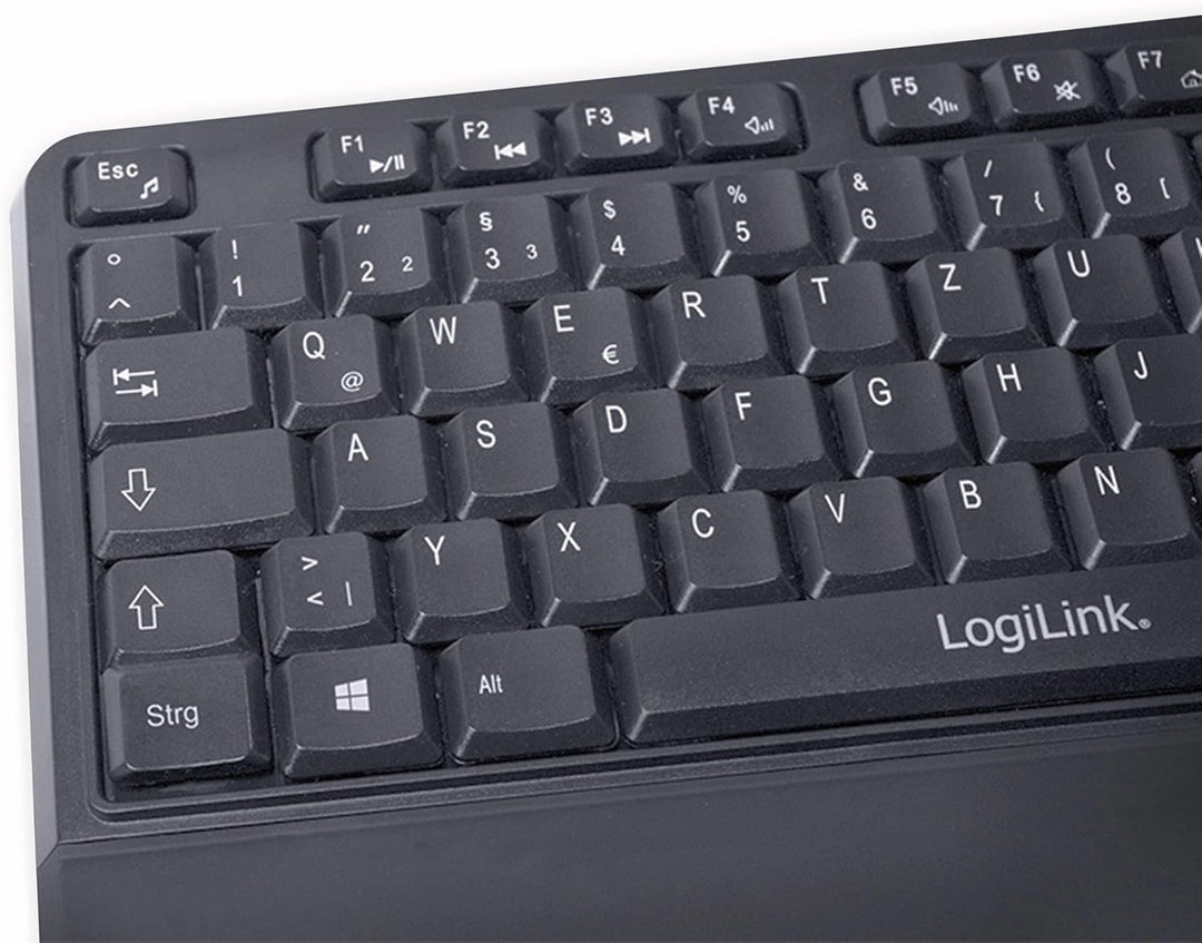 LogiLink ID0161 Tastatur Maus Kombination Funk 2.4 GHz schwarz