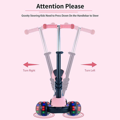 Scooter für Kinder| Tretroller mit Abnehmbarem Sitz 3-in-1 Höhenverstellbarer Kinderroller mit Leich