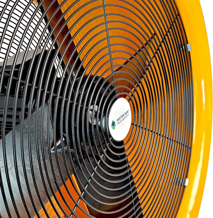 Doctor San - Sanierungstechnik Hallenventilator Bauventilator Metallventilator Baugebläse Windmaschi