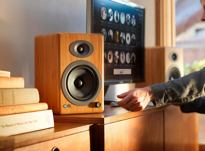 Audioengine Regallautsprecher - A5 150-W-Lautsprecher für Heimkinos und Studiomonitore A5 Wired Bamb