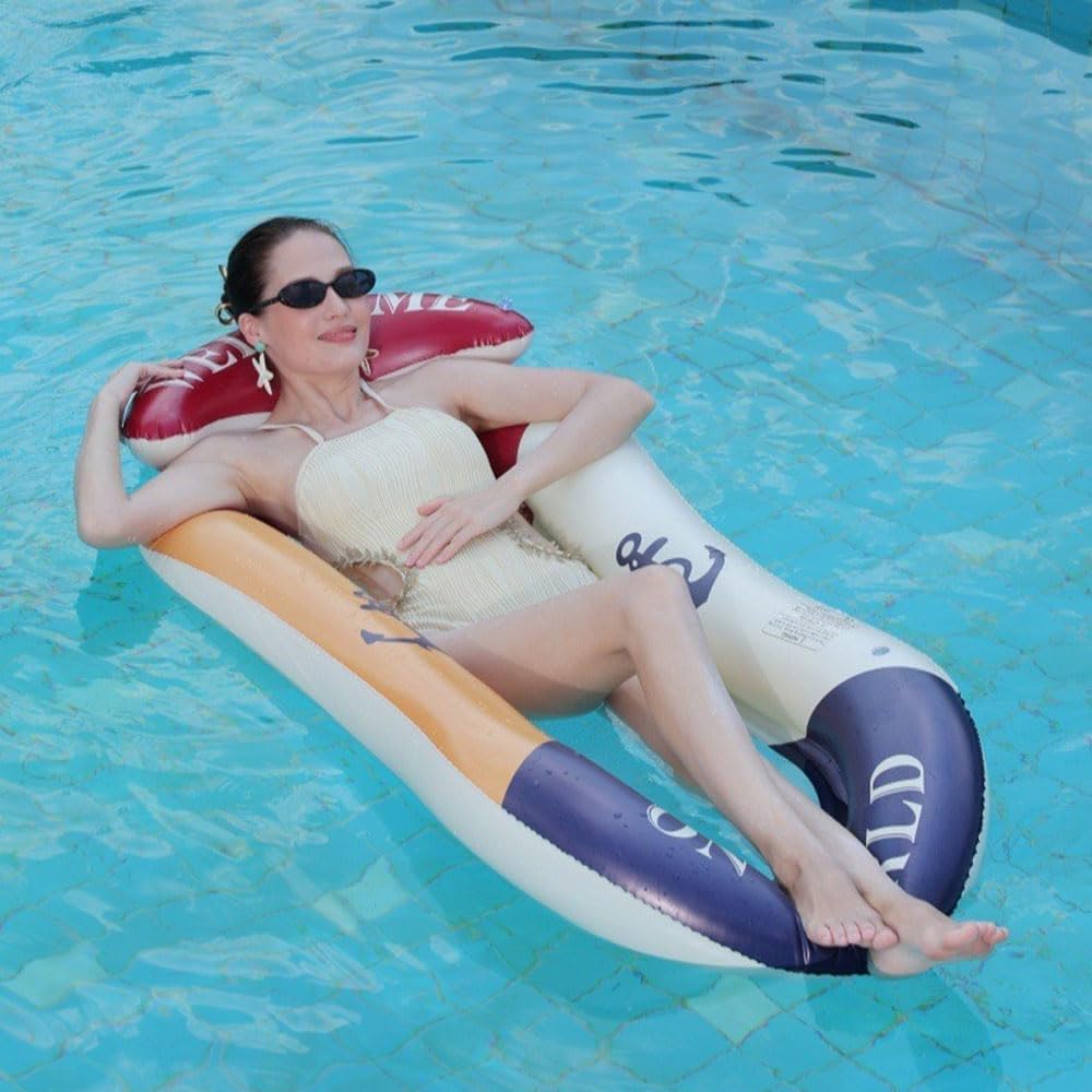 luftmatratze mit Netz, Pool matratze mit wasserdichter Handytasche wasserhängematte mit Netz, luftma