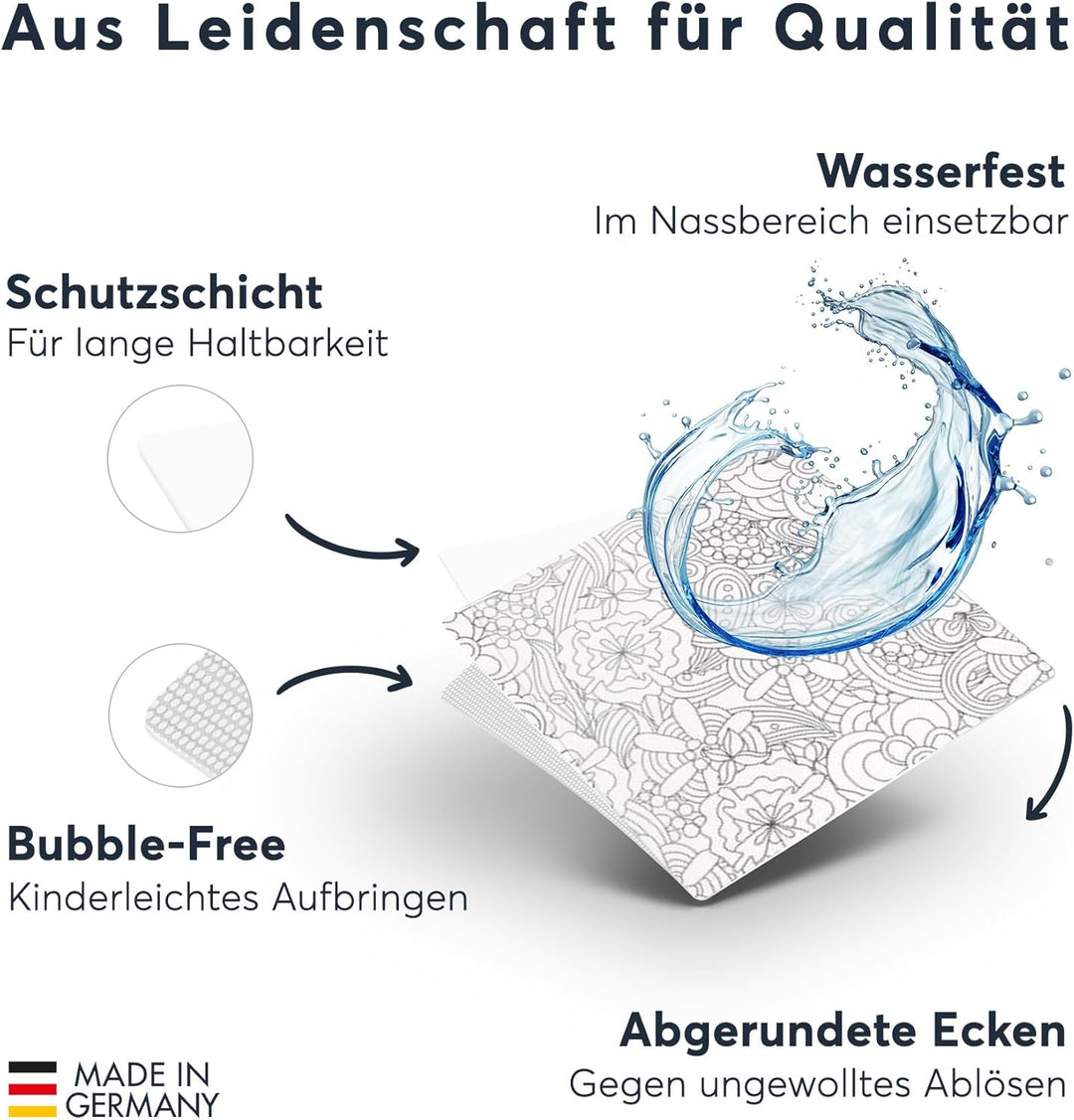 Fliesensticker für - [ Boden Fliesen ] - Aufkleber Folie Sticker für Fliesen Boden - Küche oder Bad